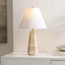 Safavieh Calla Beige Travertine Table Lamp 14" x 14" x 23.5"