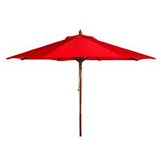 Red Patio Umbrellas Shade Hsn Safavieh Cannes 9 Wooden Outdoor Umbrella