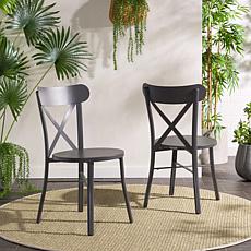Safavieh Core Cross Back Chair, 2-pack, 17.3" x 19.7" x 33.4"