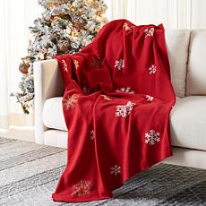 Safavieh Frosty Wish Throw Blanket in Red