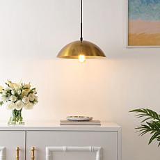 Safavieh Jorden 14" Brass/Black Iron Pendant Light