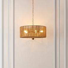 Safavieh Mamba 5-Light Natural and Gold Pendant, 24"