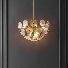 Safavieh Miri 6-Light Extendable Brass Pendant, 23.75"