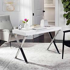 Safavieh Paley 47 One Drawer Lacquer Chrome Desk Safavieh Paley 47 One Drawer Lacquer Chrome Desk