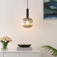Safavieh Rynner Smoke Grey Glass Pendant Light