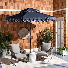 Safavieh Valance 9Ft Doubletop Umbrella with Petal Valance