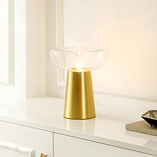 Safavieh Vassar Brass and Clear Glass Table Lamp 12.75"