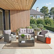 Safavieh Vellor 4-Piece Living Set - Black, Grey