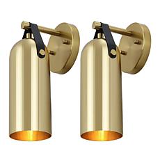 Safavieh Westly 2-Pack Gold and Black Wall Sconces