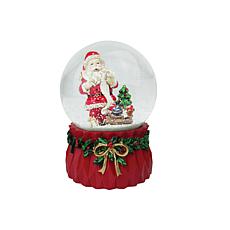 Santa's Workshop 4" Santa and Bag Musical Snow Globe
