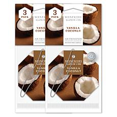 ScentWorx 6-Pack Vanilla Coconut Auto Air Fresheners