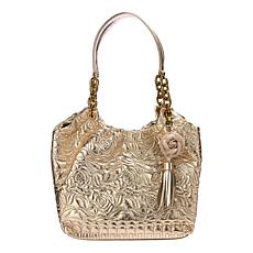 Sharif Legacy Marbleized Rose Quilted Leather Shoulder Bag