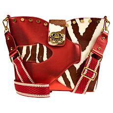 Sharif Legacy Museum Puzzle Piece Haircalf Leather Crossbody Bag