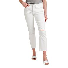 Silver Jeans Co. Most Wanted Mid Rise Straight Crop Pants