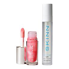 SKINN Divine Elixir Blush Lip Oil and Non-Negotiables Lip 6X Serum