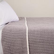 Snuggle Sac Waffle 90x90 Feather Yarn Knit Queen Blanket