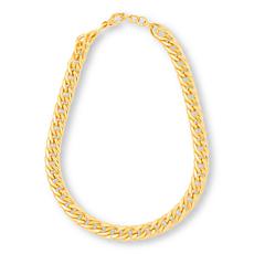 Soave Oro 14K Electroform Flat Curb Link Chain 19" Necklace