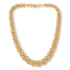 Soave Oro 14K Gold Electroform Byzantine Chain 19" Necklace