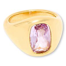 Soave Oro 14K Yellow Gold Electroform Gemstone Signet Ring