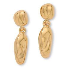 Soave Oro 14K Yellow Gold Electroform Sculptural Nugget Drop Earrings