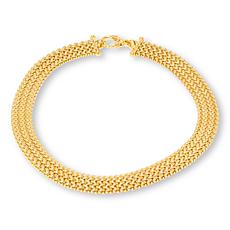 Soave Oro 14K Yellow Gold Electroform Textured Weave Necklace