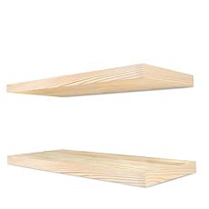 Solid Pine Wood Floating Shelves 9" x 24" 2-pack