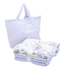 South Street Loft Reversible Quilted Throw Set of 2 with Tote Bag