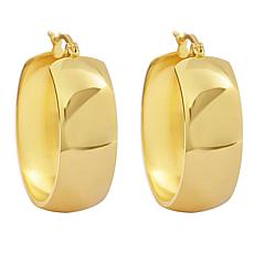 Stately Steel Hinged Hoop Earrings