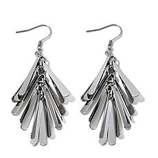 Stately Steel Multi Linear Drop Earrings