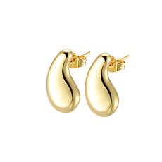 Stately Steel Stainless Steel Water Drop Earrings