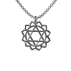 Sterling Silver Heart Chakra Pendant with Chain