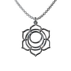 Sterling Silver Sacral Chakra Pendant with Chain
