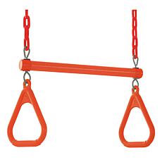 Swingan Trapeze Swing Bar with Vinyl Coated Chain, Orange