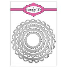 The Stamps of Life Eyelet Scallop Circles Shape Die Set