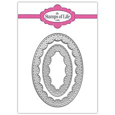 The Stamps of Life Inside Scallop Ovals Die Set