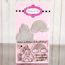 The Stamps of Life Unicorn Pudgie Stamp and Die Combo Pack