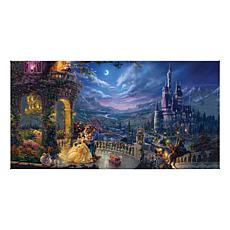 Thomas Kinkade Disney Beauty and the Beast Dancing in the Moonlight...