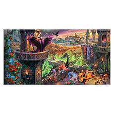 Thomas Kinkade Disney Maleficent - 16" x 31" Gallery Wrapped Canvas