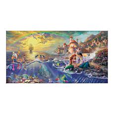 Thomas Kinkade Disney The Little Mermaid - 16" x 31" Gallery Wrappe...