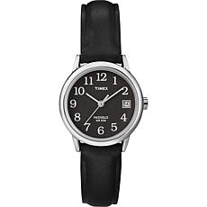 Timex Women's Black Dial EZ-Reader Black Strap Watch