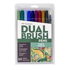 Tombow Dual Brush Pen Art Markers - Dragons 10-Pack