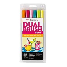 Tombow Dual Brush Pen Art Markers - Happy Hour Palette 6-Pack