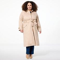 Tower Hill by Christie Brinkley Embroidered Trench Coat