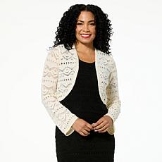Tower Hill by Christie Brinkley Pointelle Sweater Knit Bolero