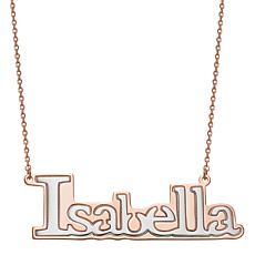 Two-Tone Sterling Silver Name Necklace