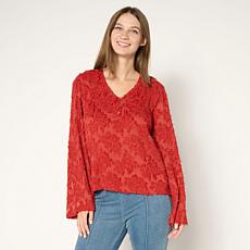 TWRHLL by Christie Brinkley Bell-Sleeve Top