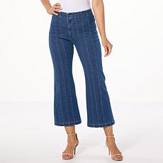 TWRHLL by Christie Brinkley Crop Flare Jean with Seam Detail