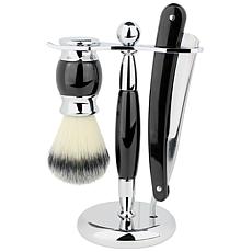 Union Razor 3 Piece Straight Shave Kit - Black