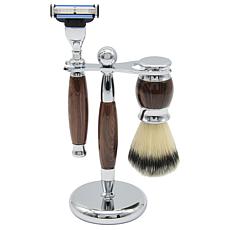 Union Razor Three Piece Shave Kit - Wood