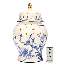 Unmatched Chinoiserie Floral Printed Ginger Jar